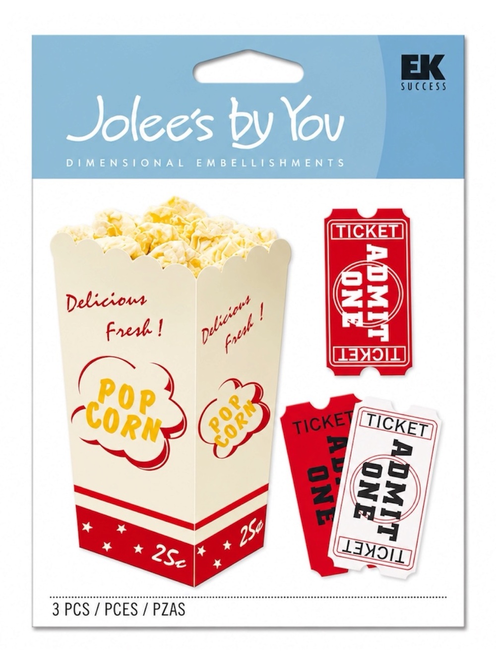 JOLEE’S BOUTIQUE MOVIE POPCORN EMBELLISHMENT - BRAND NEW